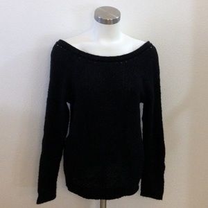 Wide Neck Knit Sweater